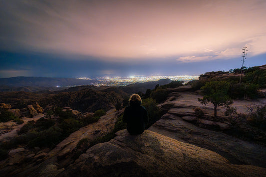 Mount Lemmon at Night: Tucson City Lights and Star-Filled Skies