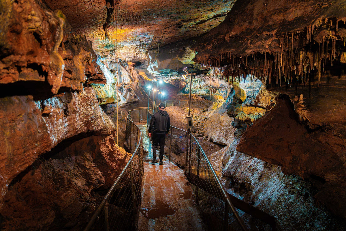 Inside Cosmic Cavern in Berryville, Arkansas